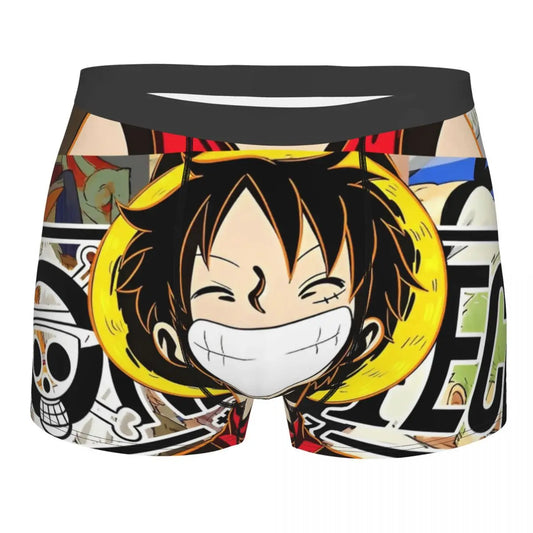 Bokserki – zbliżenie twarzy Luffy’ego