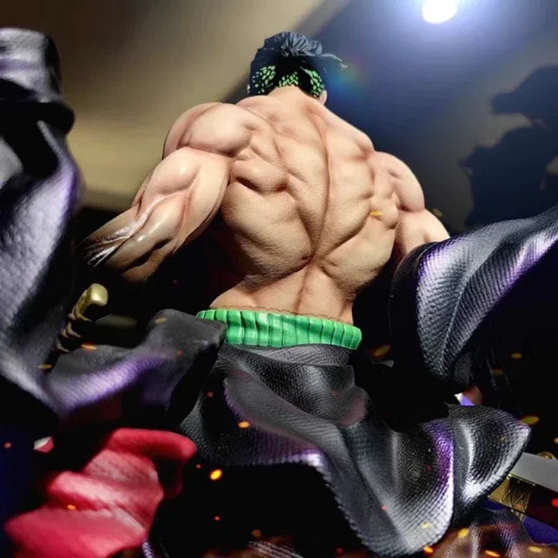 Figurka One Piece – Roronoa Zoro z trzema mieczami (efekty niebieskich płomieni)