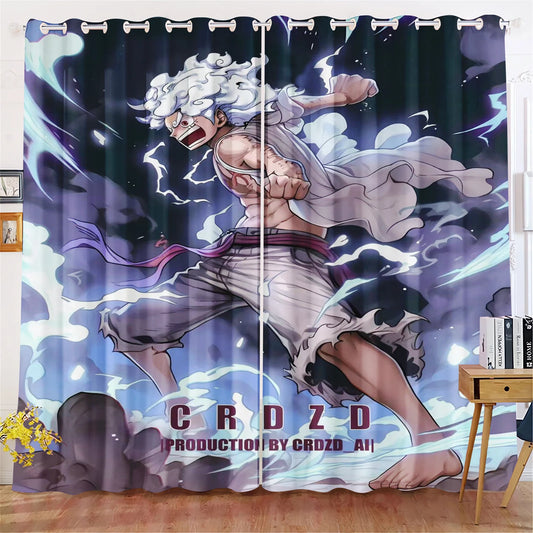 Zasłona One Piece – Luffy Gear 5 „Bóg Słońca” (poza akcji HD)