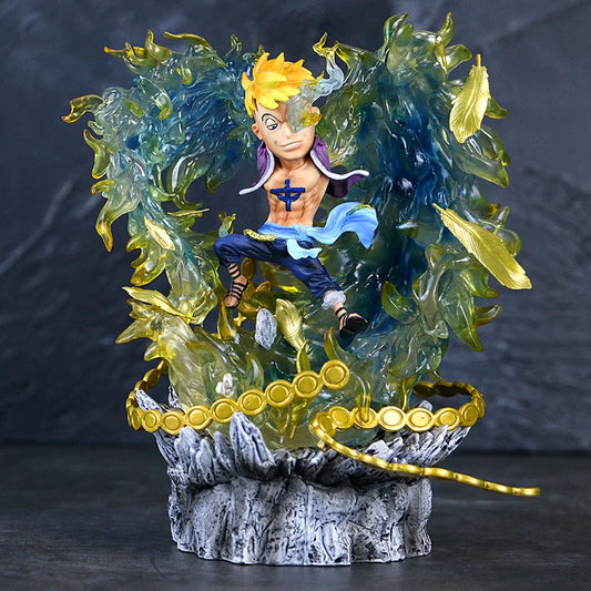 Statua One Piece — Marco Feniks (efekty niebieskich płomieni)
