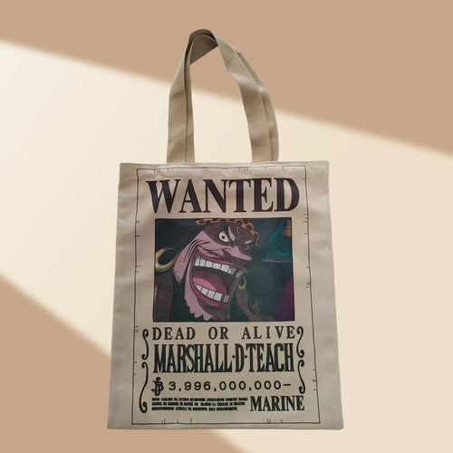 Torba typu tote One Piece – list gończy za Marshallem D. Teachem, Czarnobrodym