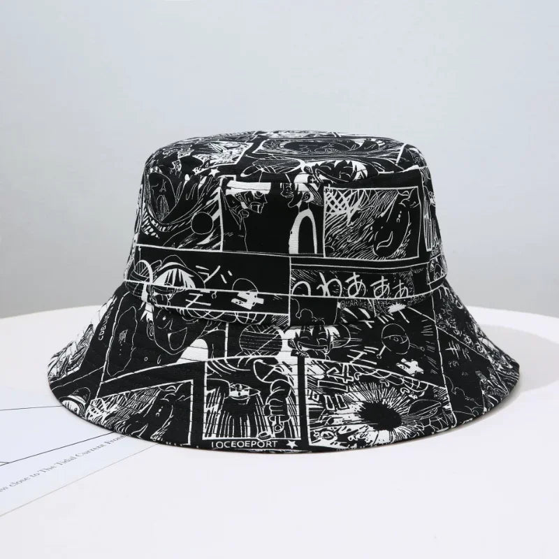 Kapelusz bucket One Piece – Manga w ciemnym kontraście