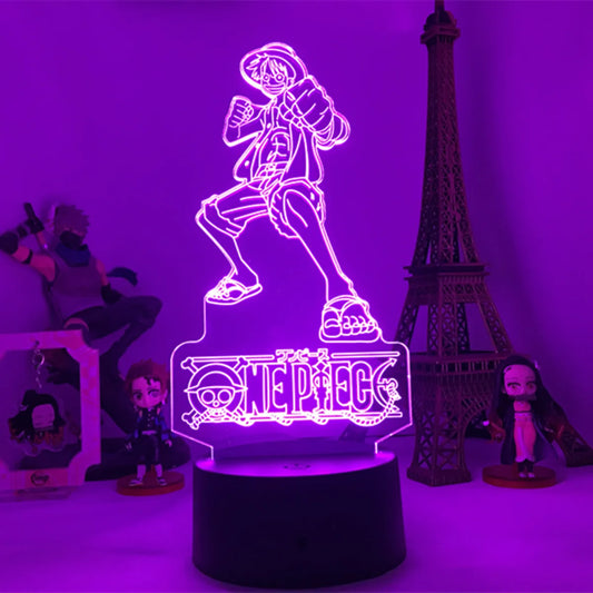 Lampka nocna LED One Piece – Jinbe, paladyn mórz (fioletowa)