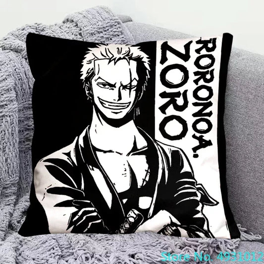 Poszewka na poduszkę One Piece – Roronoa Zoro (Czarno-biały portret)