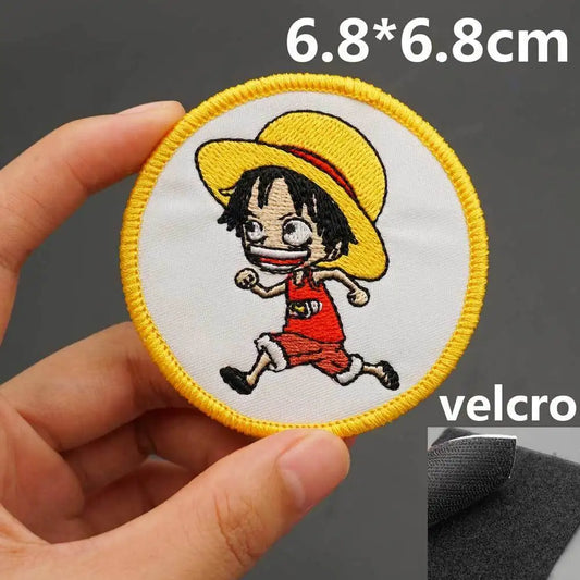 Naszywka One Piece – Monkey D. Luffy, mały format (żółte koło)