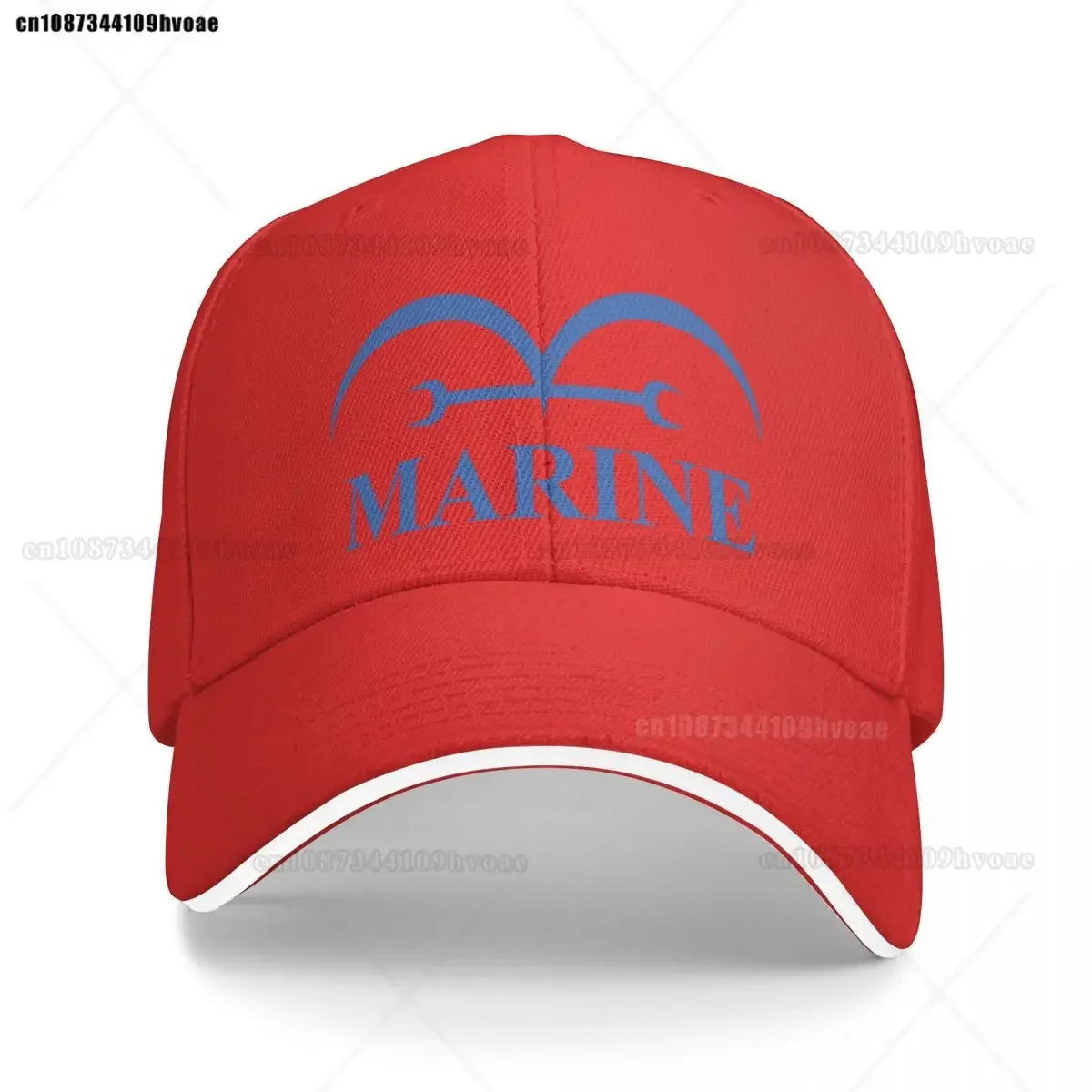 Czapka z daszkiem One Piece Marine – intensywna czerwień (haftowane logo)