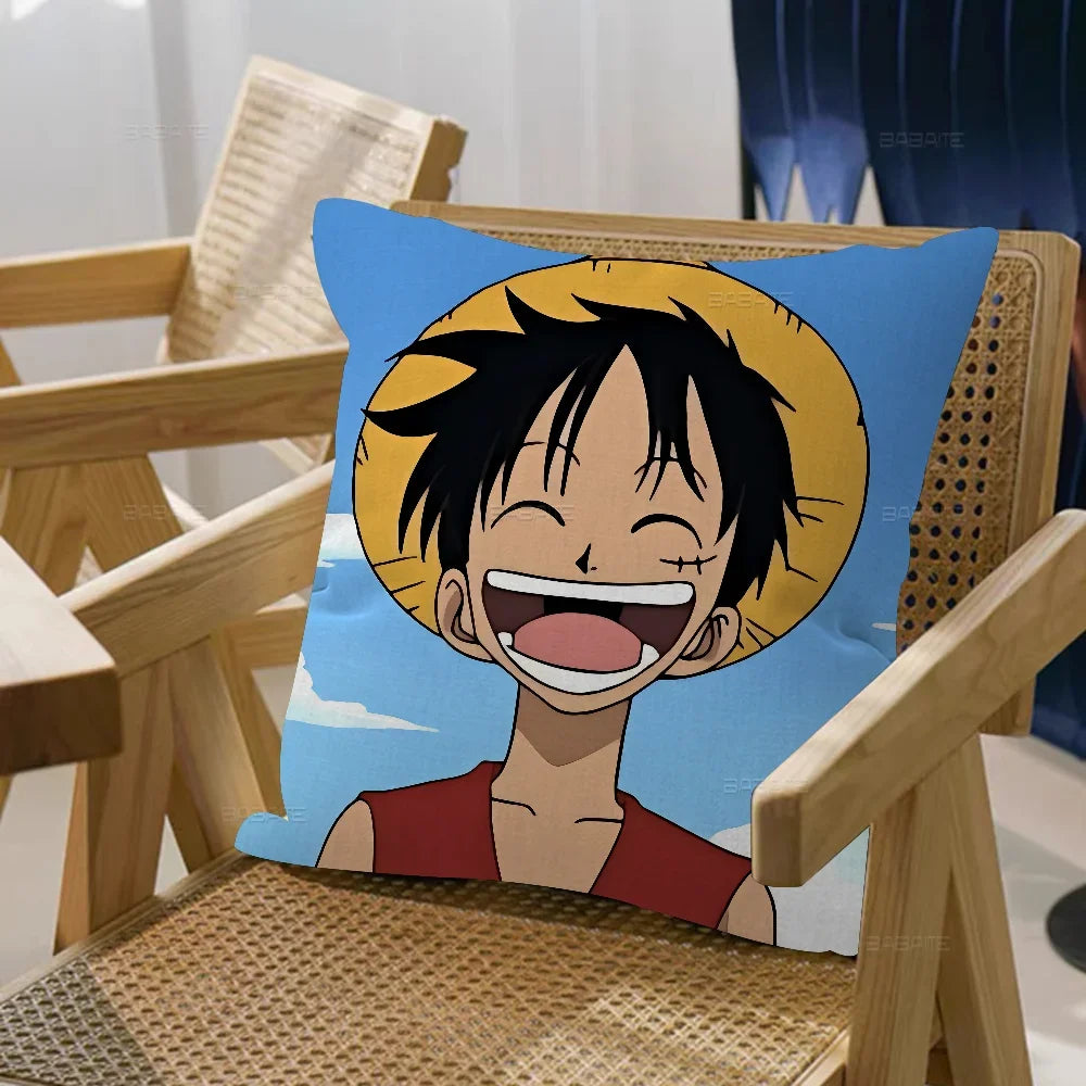 Poszewka na poduszkę One Piece - Uśmiechnięty portret Monkey D. Luffy’ego