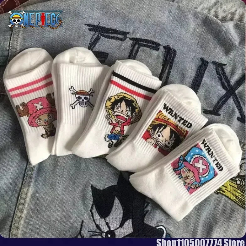 Pakiet 5 par skarpet One Piece - Motywy załogi Mugiwara