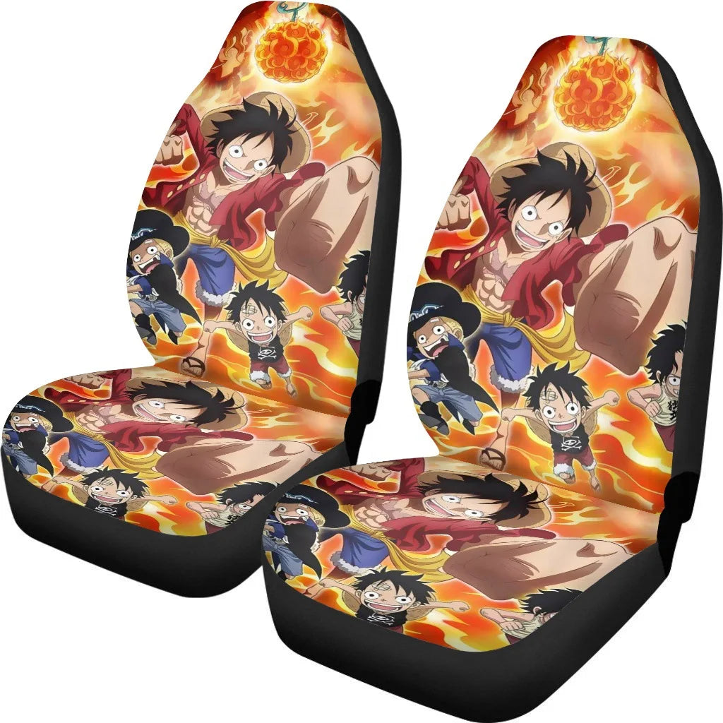 Zestaw 2 pokrowców na siedzenia One Piece – Scena grupowa Luffy i przyjaciół