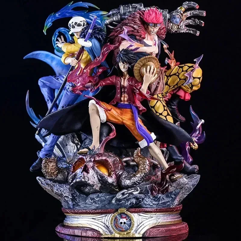 Figurka One Piece – trio Supernowych (diorama walki 23 cm)