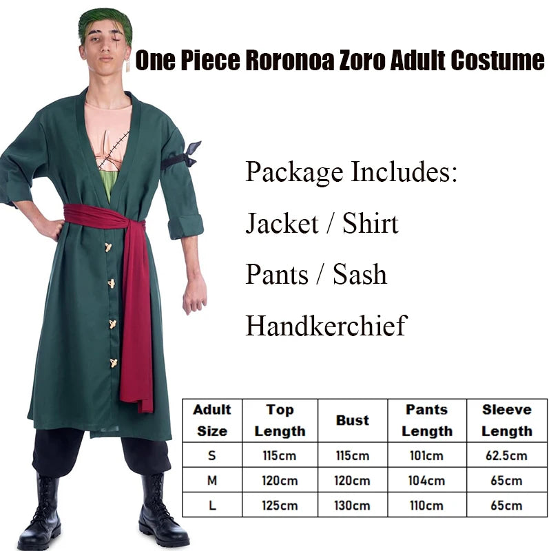 Przebranie One Piece – strój dla dorosłych Roronoa Zoro (w stylu Wano Kuni)