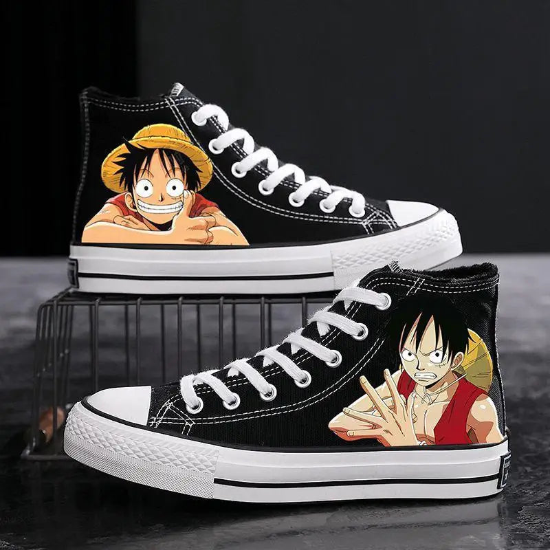 Trampki One Piece - Luffy Akcja Czarne