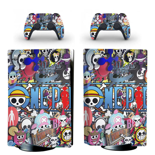 Naklejki na PS5 One Piece – Cała załoga Mugiwara