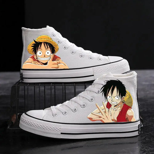 Trampki One Piece - Luffy Bieg Białe