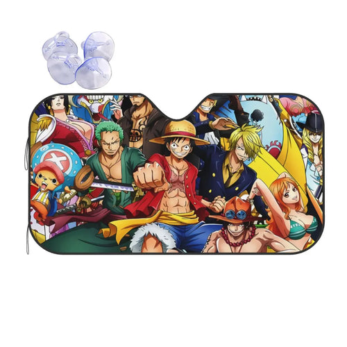 Samochodowa osłona przeciwsłoneczna One Piece – portret Roronoa Zoro (szyba boczna)
