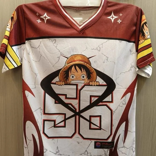 Koszulka T-shirt One Piece Luffy – wzór ze słomkowym kapeluszem (numer 56)