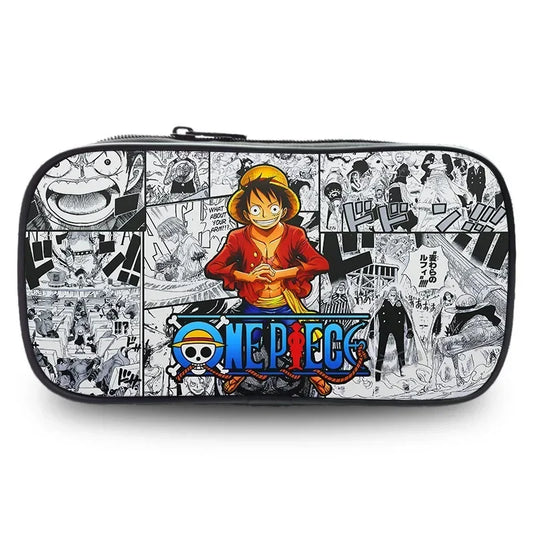 Piórnik One Piece – Luffy w czarno-białym stylu mangi