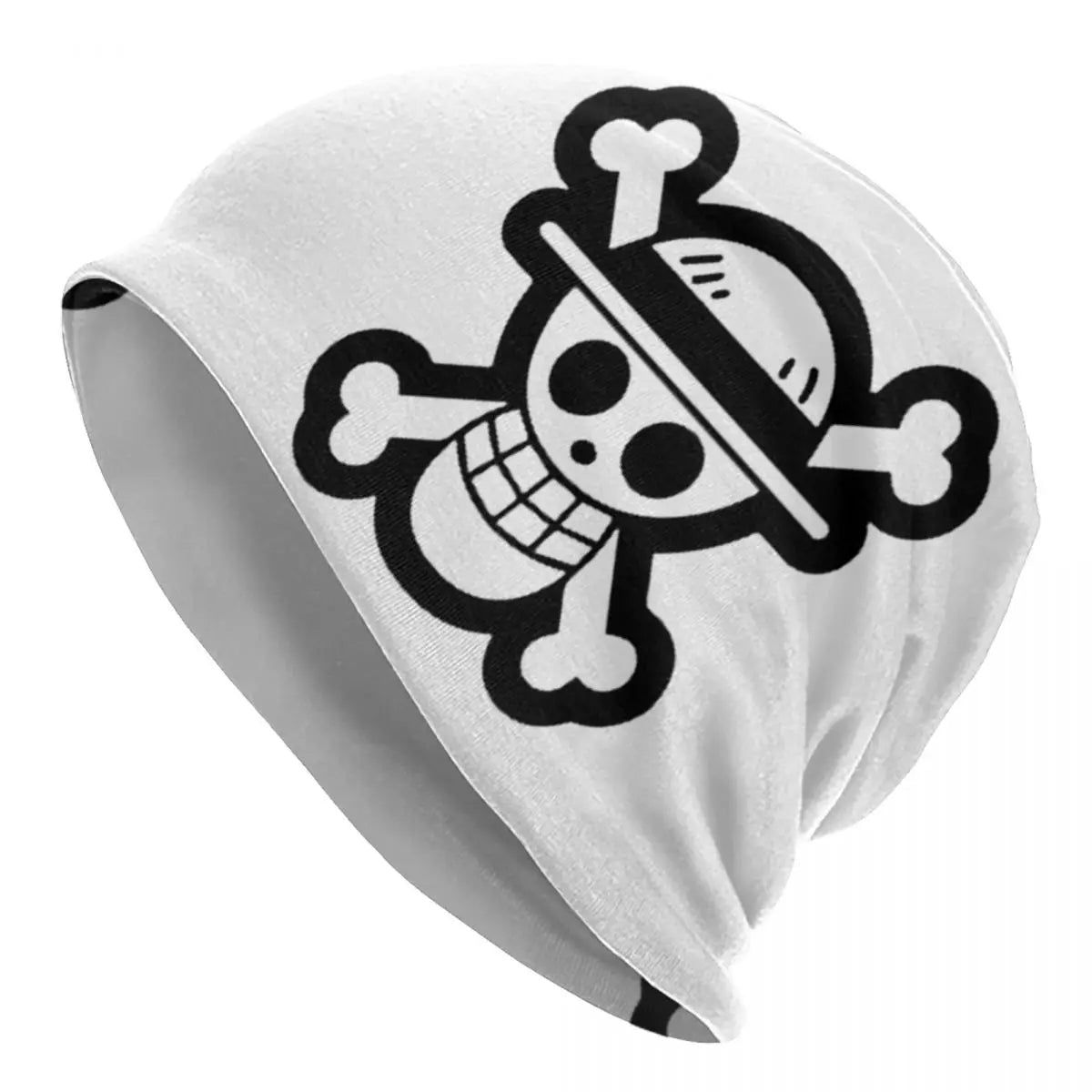 Czapka One Piece - Biała czaszka z grubą kreską