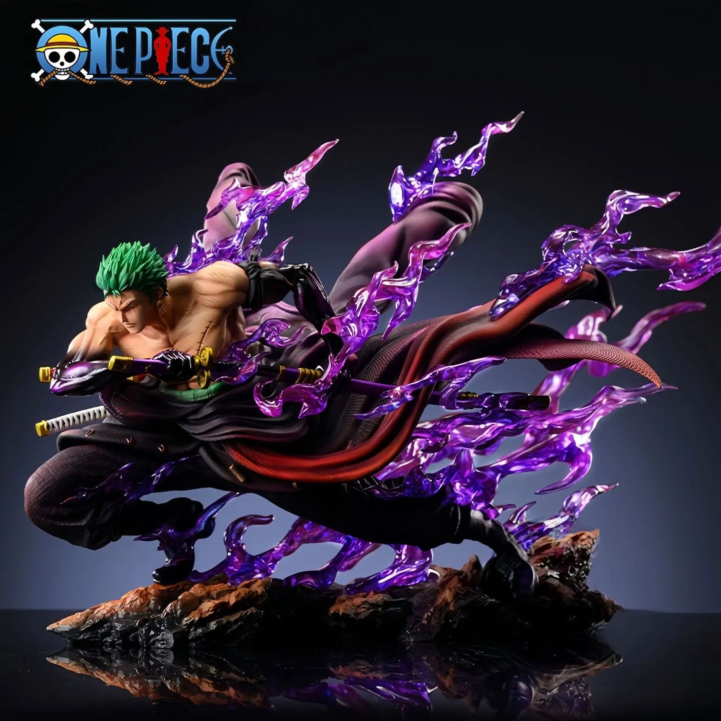 Figurka One Piece – Roronoa Zoro z atakiem specjalnym (fioletowe efekty)