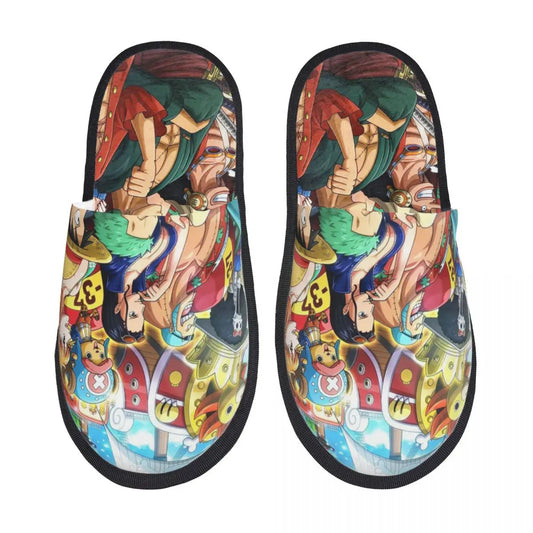 Kapcie One Piece – Luffy i załoga w stylu mangi