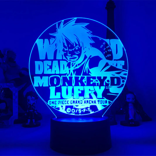 Lampka nocna LED One Piece – Dead or Alive Monkey D. Luffy (niebieska)