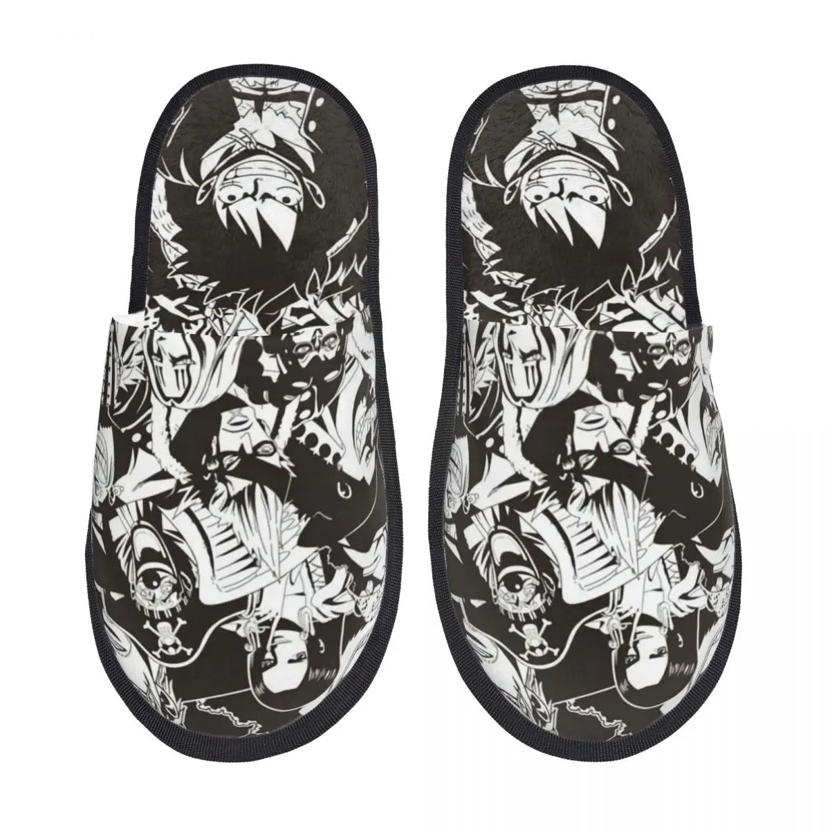 Kapcie One Piece – czarno-białe portrety załogi