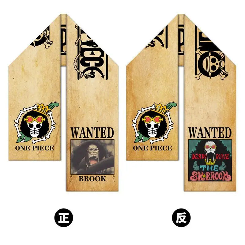 Szalik One Piece – Trafalgar Law z plakatem „Wanted”, Heart