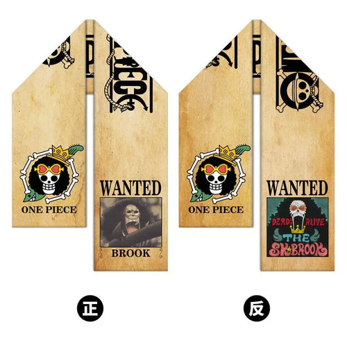 Szalik One Piece – Trafalgar Law z plakatem „Wanted”, Heart