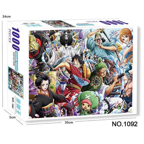 Puzzle One Piece, 1000 elementów – Artystyczna ilustracja grupy Mugiwara
