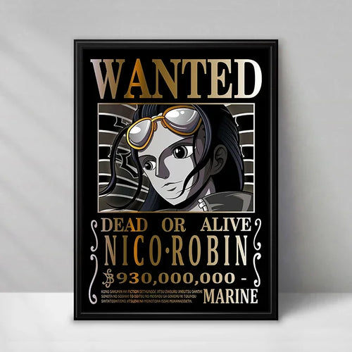 Plakat One Piece Wanted – Nico Robin (Styl vintage)