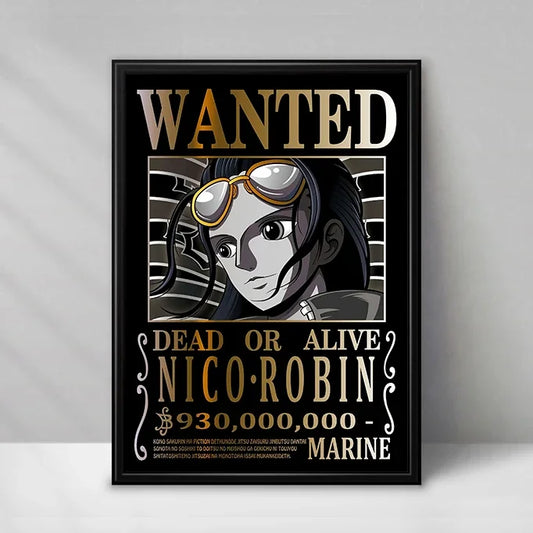 Plakat One Piece Wanted – Nico Robin (Styl vintage)