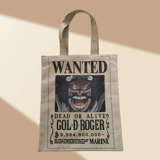 Torba typu tote One Piece – list gończy za Gol D. Rogerem, Królem Piratów