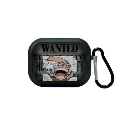 Etui na AirPods One Piece – plakat „Wanted” w stylu mangi