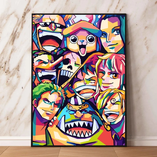 Obraz One Piece Pop Art – Załoga Słomkowego Kapelusza