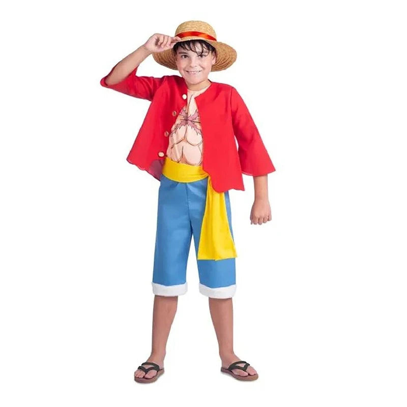 Przebranie One Piece – strój dziecięcy Monkey D. Luffy (z kapeluszem)