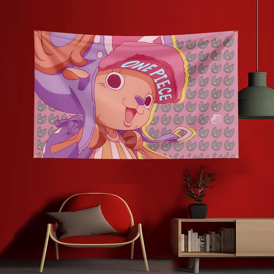 Plakat One Piece – Chopper (różowe tło)