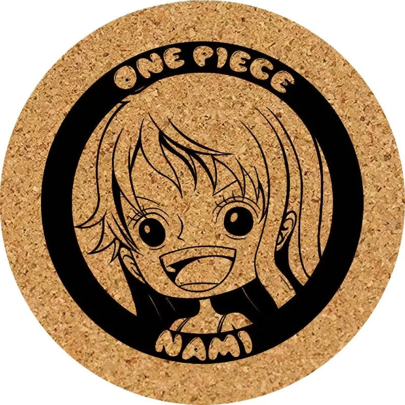 Podkładka pod szklankę One Piece – Grawerowana na korku poszukiwana Nami