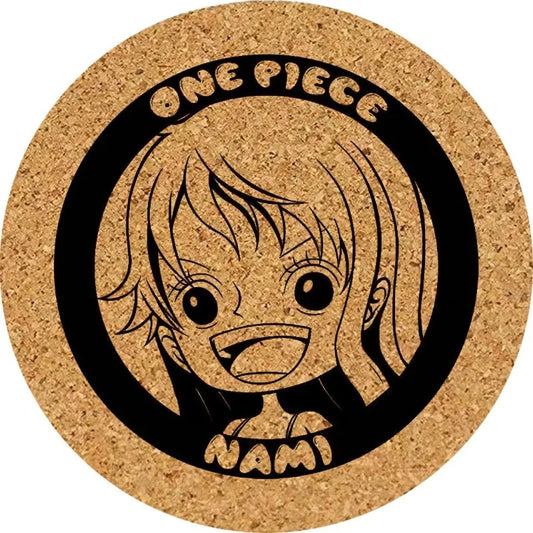 Podkładka pod szklankę One Piece – Grawerowana na korku poszukiwana Nami