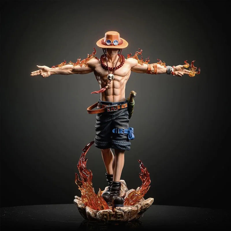 Statua One Piece — Portgas D. Ace (bojowa poza „Ognisty Krucyfiks”)