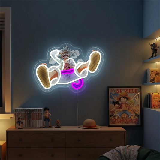 Lampa neonowa One Piece – Luffy Gear 5, wyzwolenie Niki