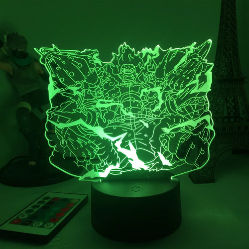 Lampka LED One Piece – Roronoa Zoro, trzy miecze (zielona)