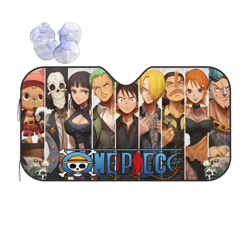 Przednia osłona przeciwsłoneczna One Piece – załoga Słomkowych na oceanie (XXL)