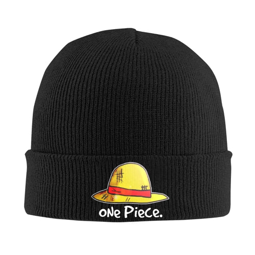 Czapka One Piece - Czarna z haftowanym wywinięciem