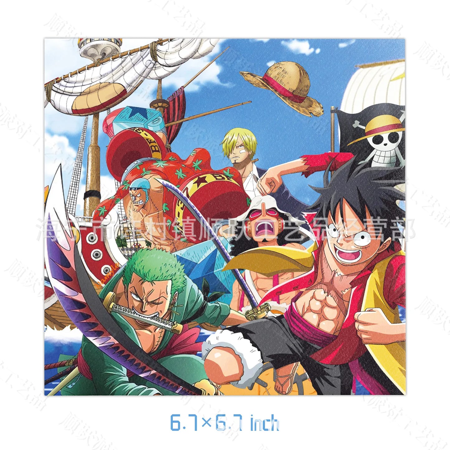 Dekoracja stołu One Piece – ilustracja załogi Słomkowego Kapelusza
