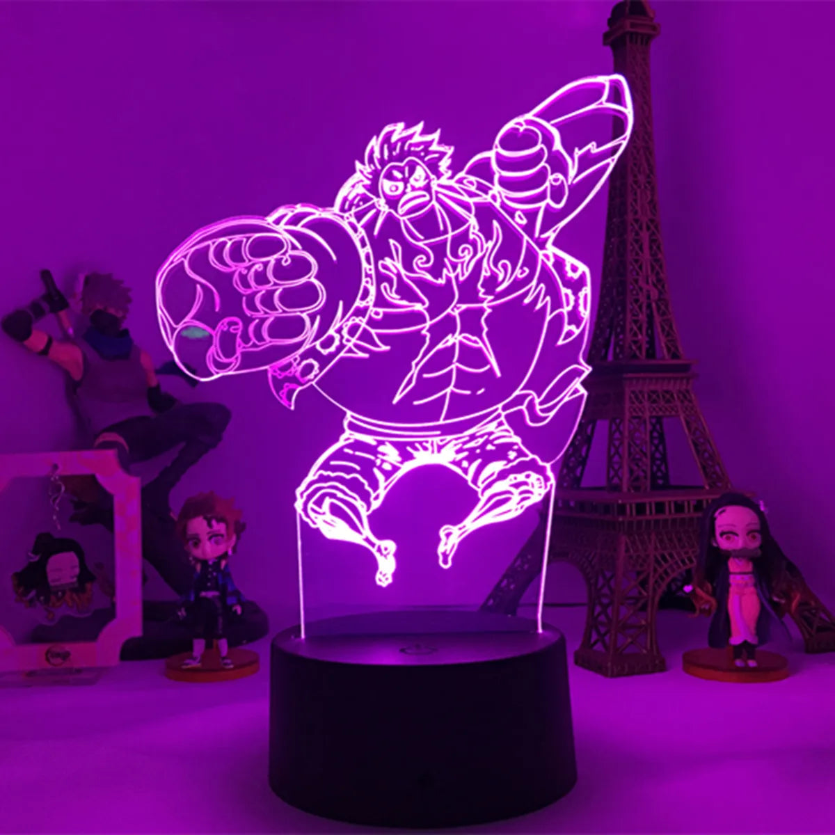 Lampka nocna LED One Piece – Luffy Gear 4 Snakeman (fioletowa)