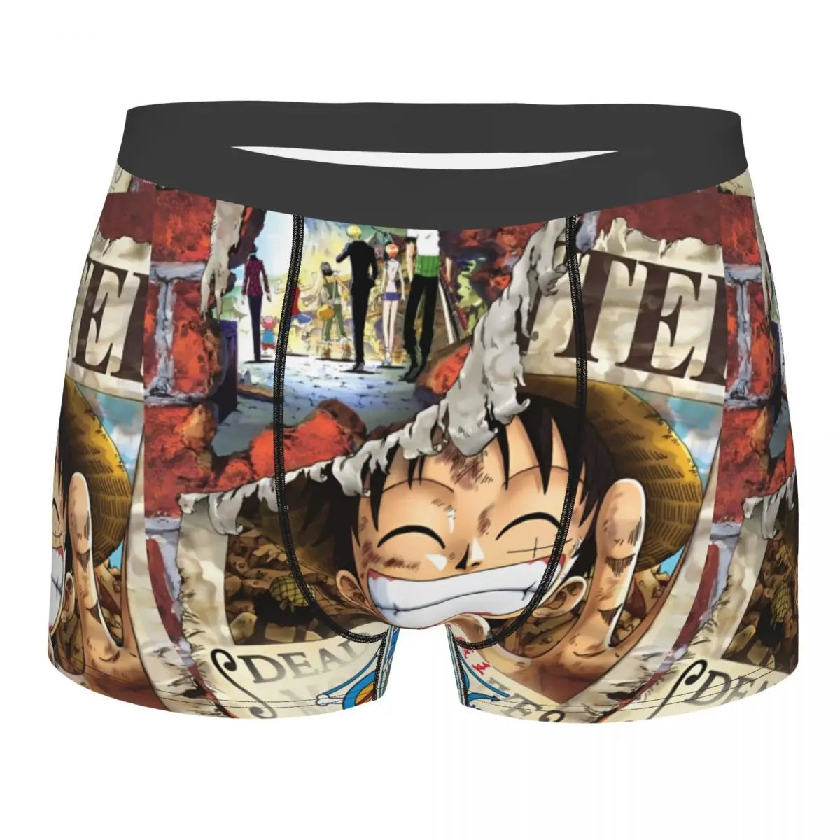 Bokserki – Luffy i Shanks w sepii