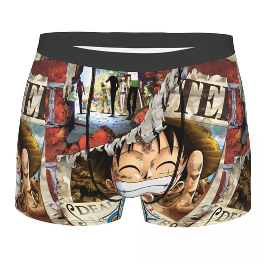 Bokserki – Luffy i Shanks w sepii